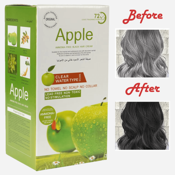 Apple Hair Dye Original Color Dark Black - Image 3