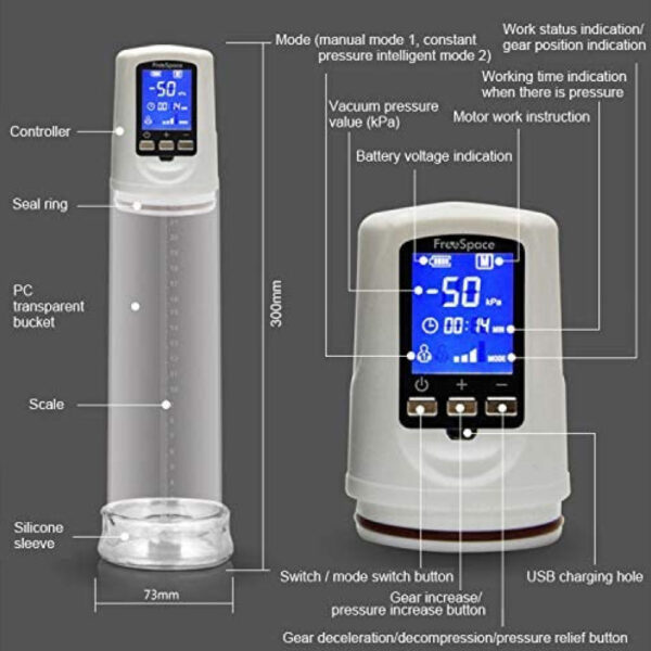 Free Space LED Automatic Pens Pump For Men - Image 2