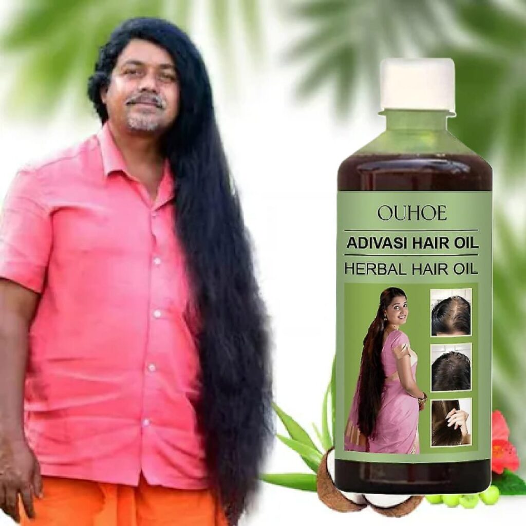 How to Use Adivasi Hair Oil OUHOE Herbal hair care for scalp cleansing hair loss prevention, and damage repair Benefits 17 Adivasi Hair Oil OUHOE Herbal hair care for scalp cleansing hair loss prevention, and damage repair product image